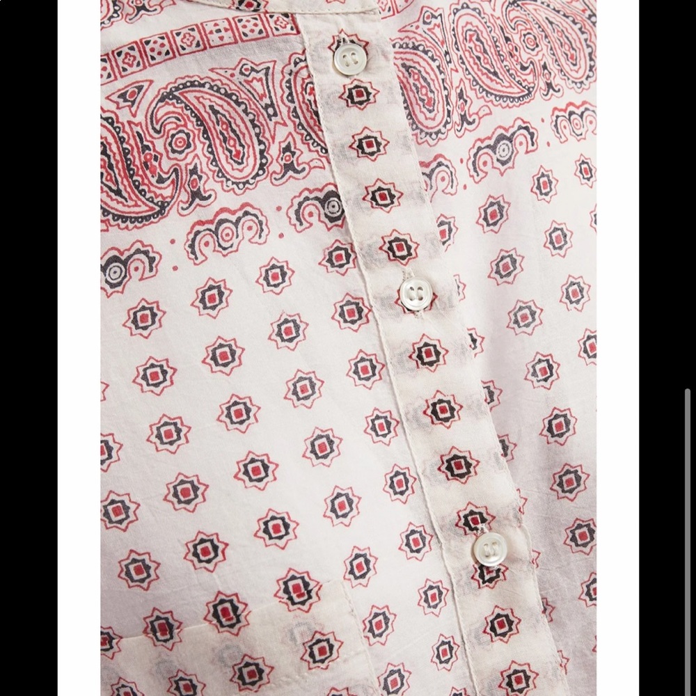 SOLD Vanessa Bruno Western Paisley Printed Shirt